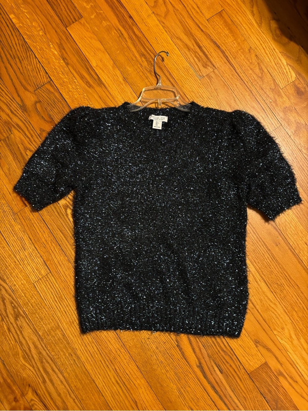 Rachel Zoe Black Sparkle Knit Sweater
